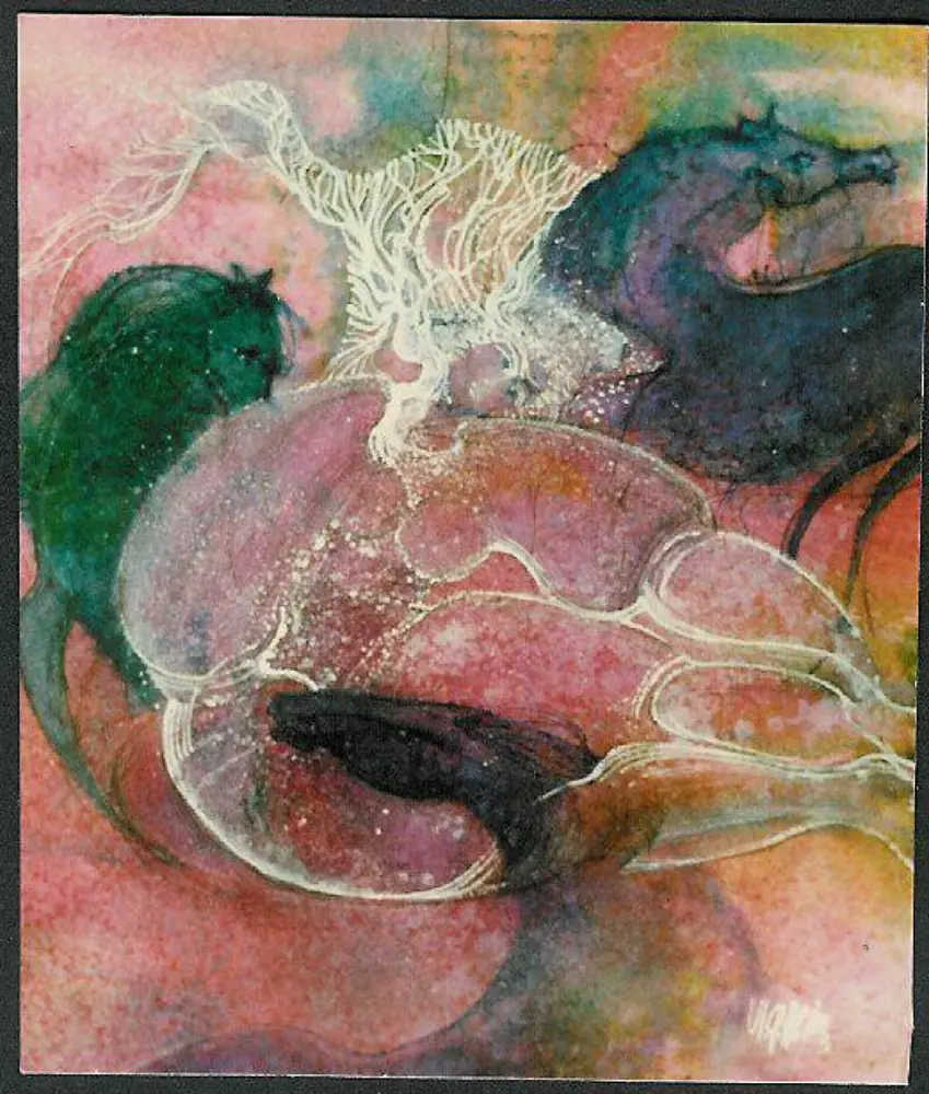 Peinture abstraite - harmonie de couleurs