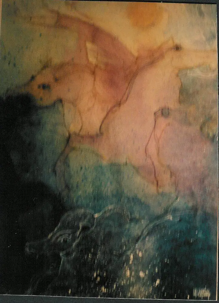 Peinture abstraite - mélanges de couleurs